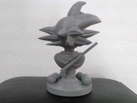 Kid Goku Bust Modèles 3D en vedette