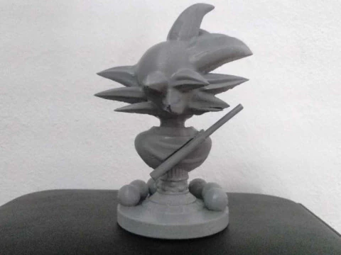Kid Goku Bust 3D Print Model