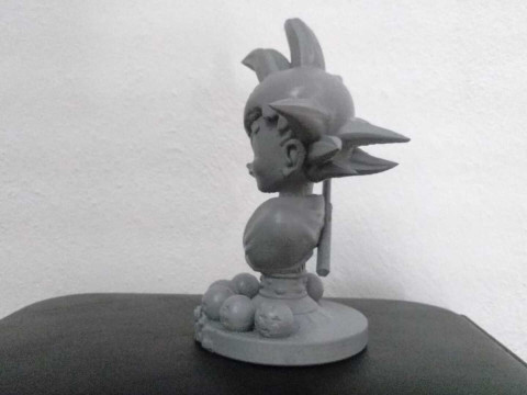 Kid Goku Bust Modèles 3D en vedette