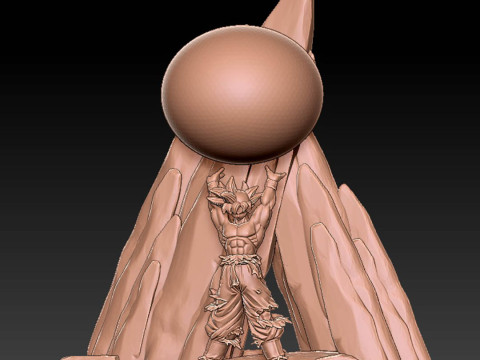 Goku Spirit Bomb Lamp 3D Print Model