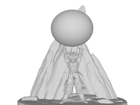 Goku Spirit Bomb Lamp 3D Baskı Modeli