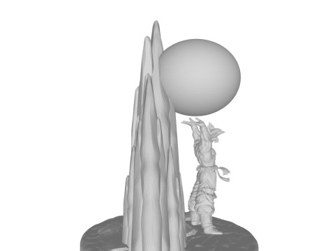 Goku Spirit Bomb Lamp 3D Baskı Modeli