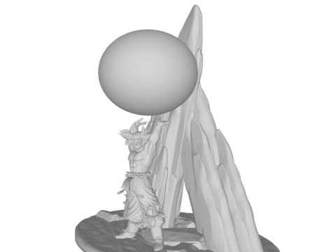 Goku Spirit Bomb Lamp 3D Baskı Modeli