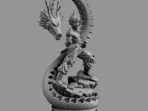 Goku and Shenron 3D 打印模型