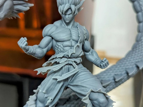 Goku and Shenron 3D 打印模型