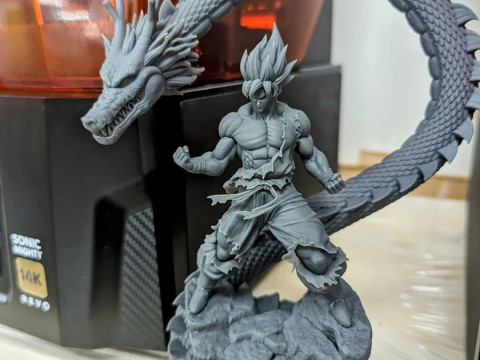 Goku and Shenron 3D 打印模型