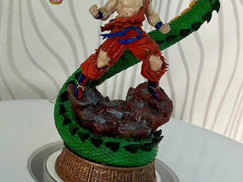 Goku and Shenron 3D Print Model