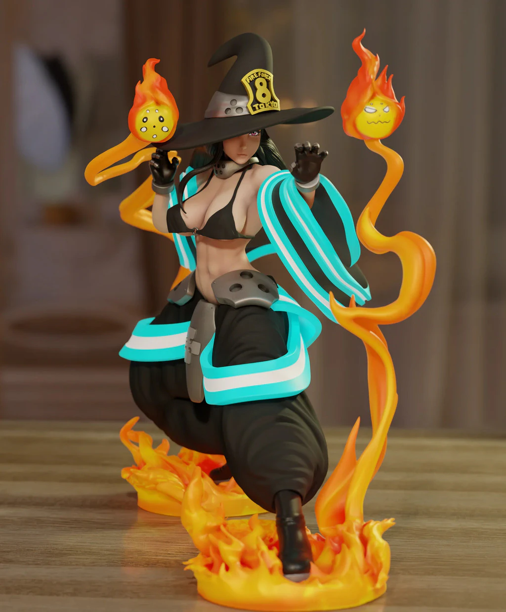Maki Oze Fire Force Bikini 3D Print Model .c4d .max .obj .3ds .fbx .stl .blend 