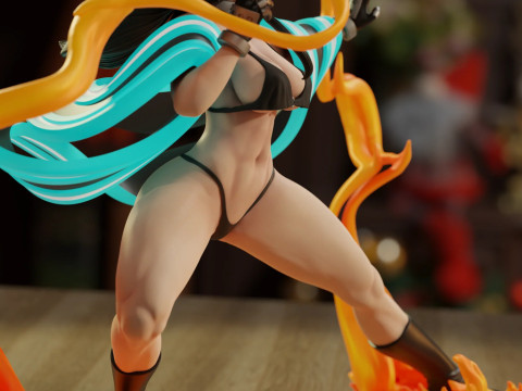 Maki Oze 消防队 比基尼 3D 打印模型