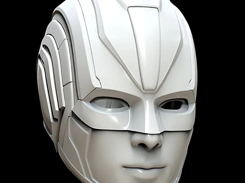 Captain Marvel 2019 Helm 3D Druckmodell