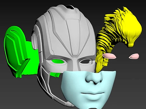 Captain Marvel 2019 Helmet 3D Print Model