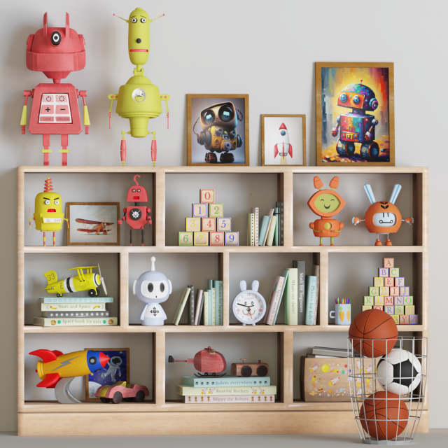 Toy set 01 3Dモデル .c4d .max .obj .3ds .fbx .stl .blend 