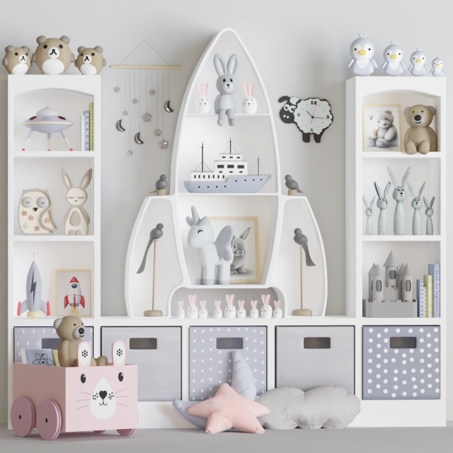 Toy set 02 3D Model .c4d .max .obj .3ds .fbx .stl .blend 