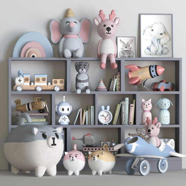 Toy set 03 Model 3D .c4d .max .obj .3ds .fbx .stl .blend 