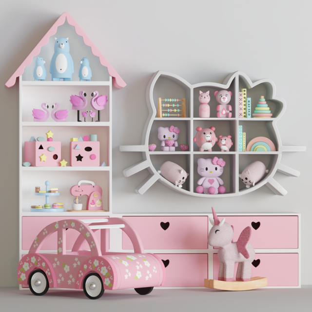 Toy set 04 3D Модель .c4d .max .obj .3ds .fbx .stl .blend 