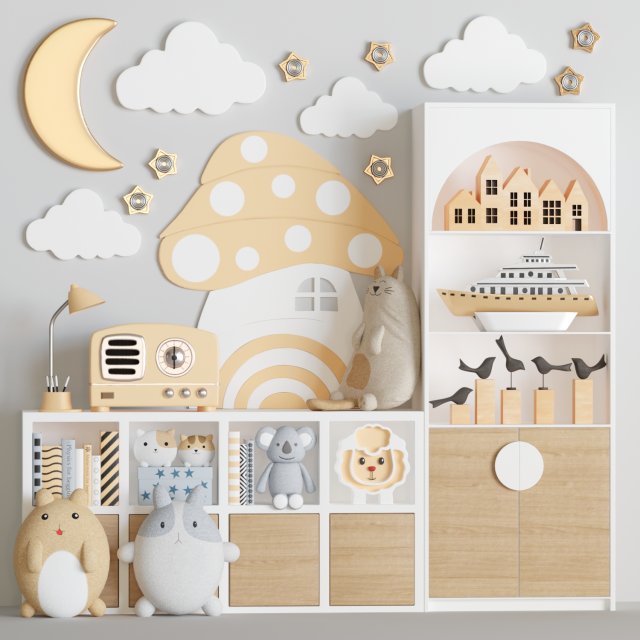 Toy set 04 3D Model .c4d .max .obj .3ds .fbx .stl .blend 