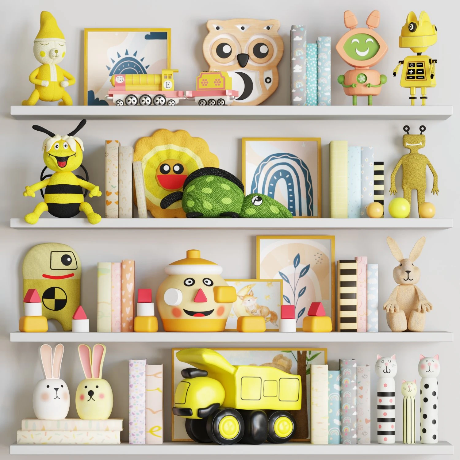 Toy set 07 3D Model .c4d .max .obj .3ds .fbx .stl .blend 