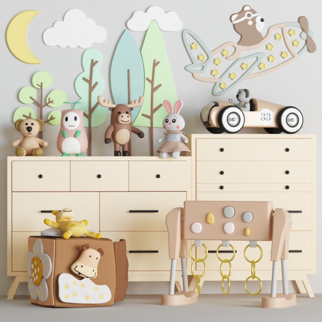 Toy set 08 3Dモデル .c4d .max .obj .3ds .fbx .stl .blend 