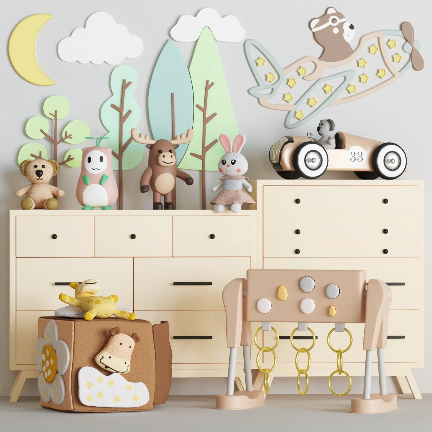 Набор игрушек 08 3D Модель .c4d .max .obj .3ds .fbx .stl .blend 