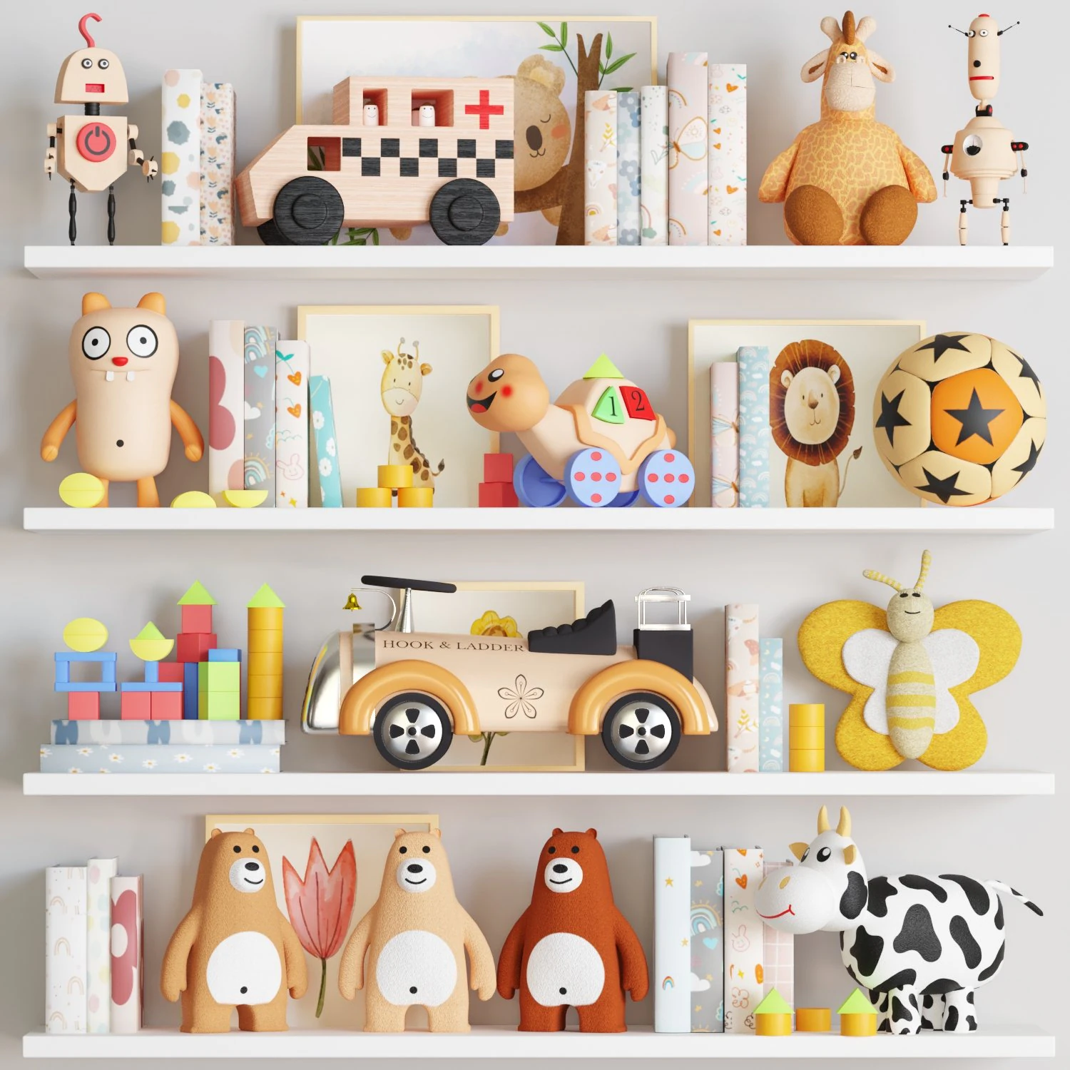 Toy set 09 3D Model .c4d .max .obj .3ds .fbx .stl .blend 
