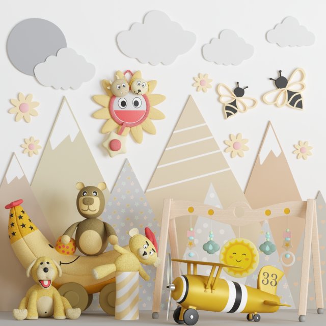 Toy set 10 Model 3D .c4d .max .obj .3ds .fbx .stl .blend 