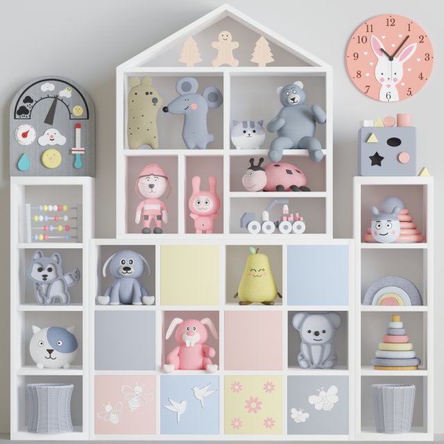 Toy set 13 3D 模型 .c4d .max .obj .3ds .fbx .stl .blend