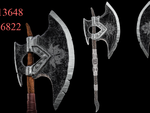 Game Ready Axes Low poly Modelo 3D