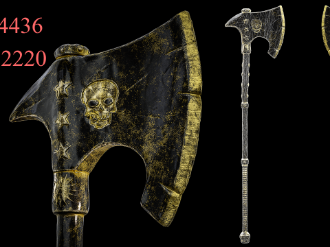 Game Ready Axes Low poly Modelo 3D