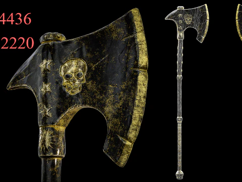 Game Ready Axes Low poly 3D Model