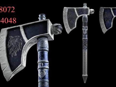 Game Ready Axes Low poly 3D Model