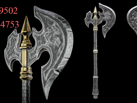 Game Ready Axes Low poly 3D Model