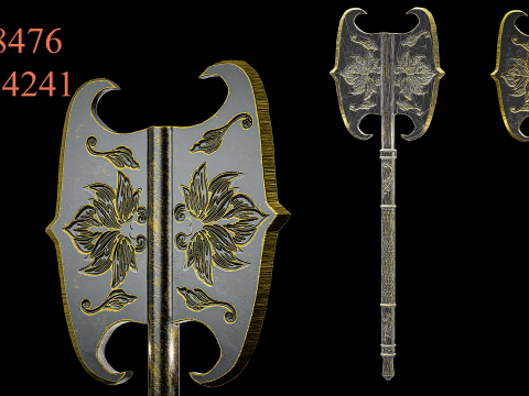 Game Ready Axes Low poly Vol 02 Modello 3D