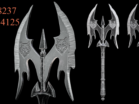 Game Ready Axes Low poly Vol 02 Modello 3D