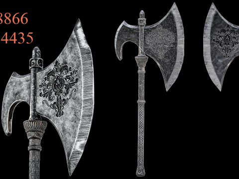Game Ready Axes Low poly Vol 02 Modello 3D