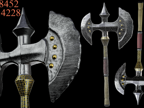 Game Ready Axes Low poly Vol 03 3D Model