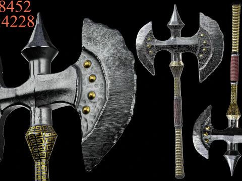 Game Ready Axes Low poly Vol 03 3D Model