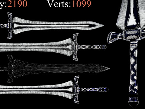 Game Ready Swords Low poly Vol 01 3D 모델