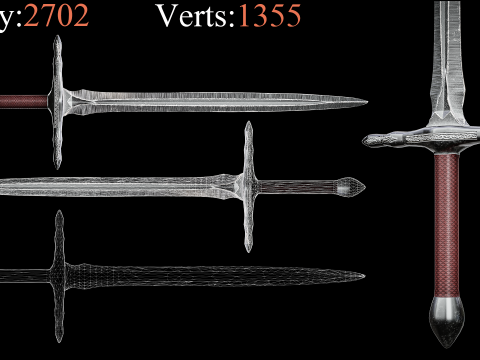 Game Ready Swords Low poly Vol 01 3D 모델