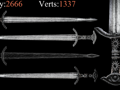 Game Ready Swords Low poly Vol 01 3D 모델