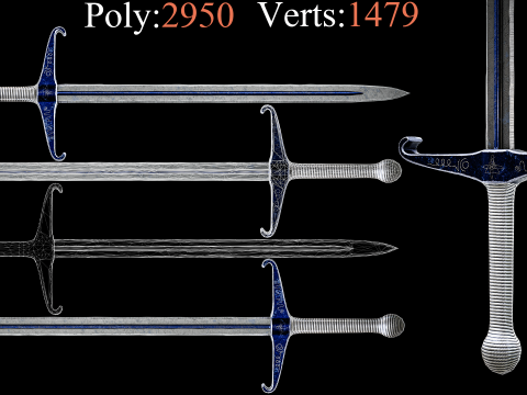 Game Ready Swords Low poly Vol 03 3D 모델