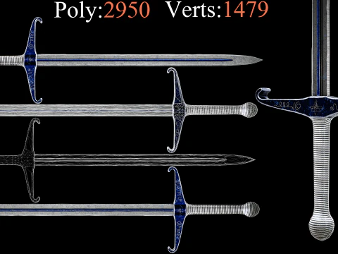 Game Ready Swords Low poly Vol 03 3D Model