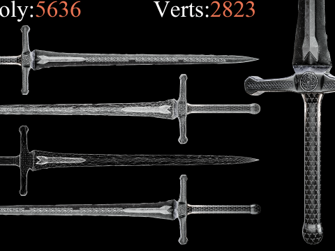 Game Ready Swords Low poly Vol 03 3D 모델