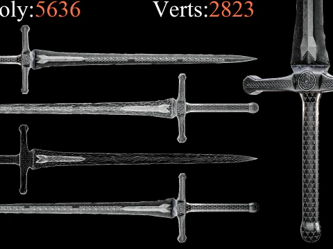 Game Ready Swords Low poly Vol 03 3D Model