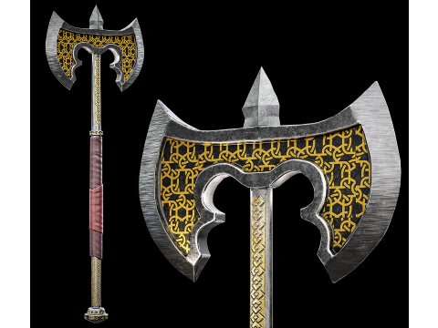 Free Game Ready Axe Low poly 3D Model