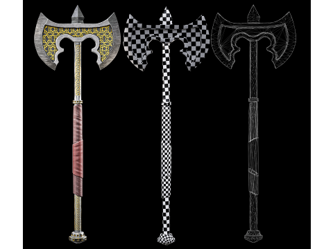 Free Game Ready Axe Low poly 3D मॉडल