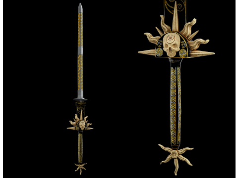 Free Game Ready Sword Low poly 3D Модель