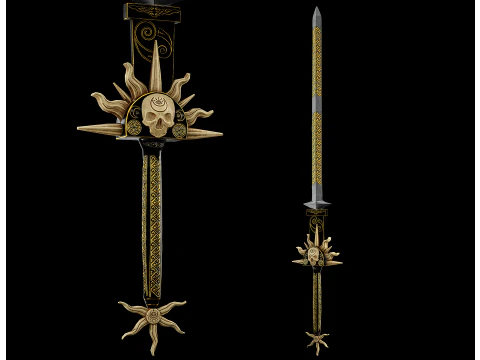 Juego gratuito Ready Sword Low poli Modelo 3D