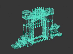 Ancient cave gate 3D Model