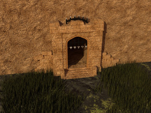 Ancient cave gate 3D 모델