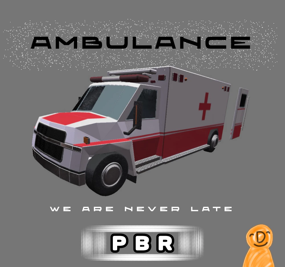 The ambulance is never late 3D Model .c4d .max .obj .3ds .fbx .stl .blend 